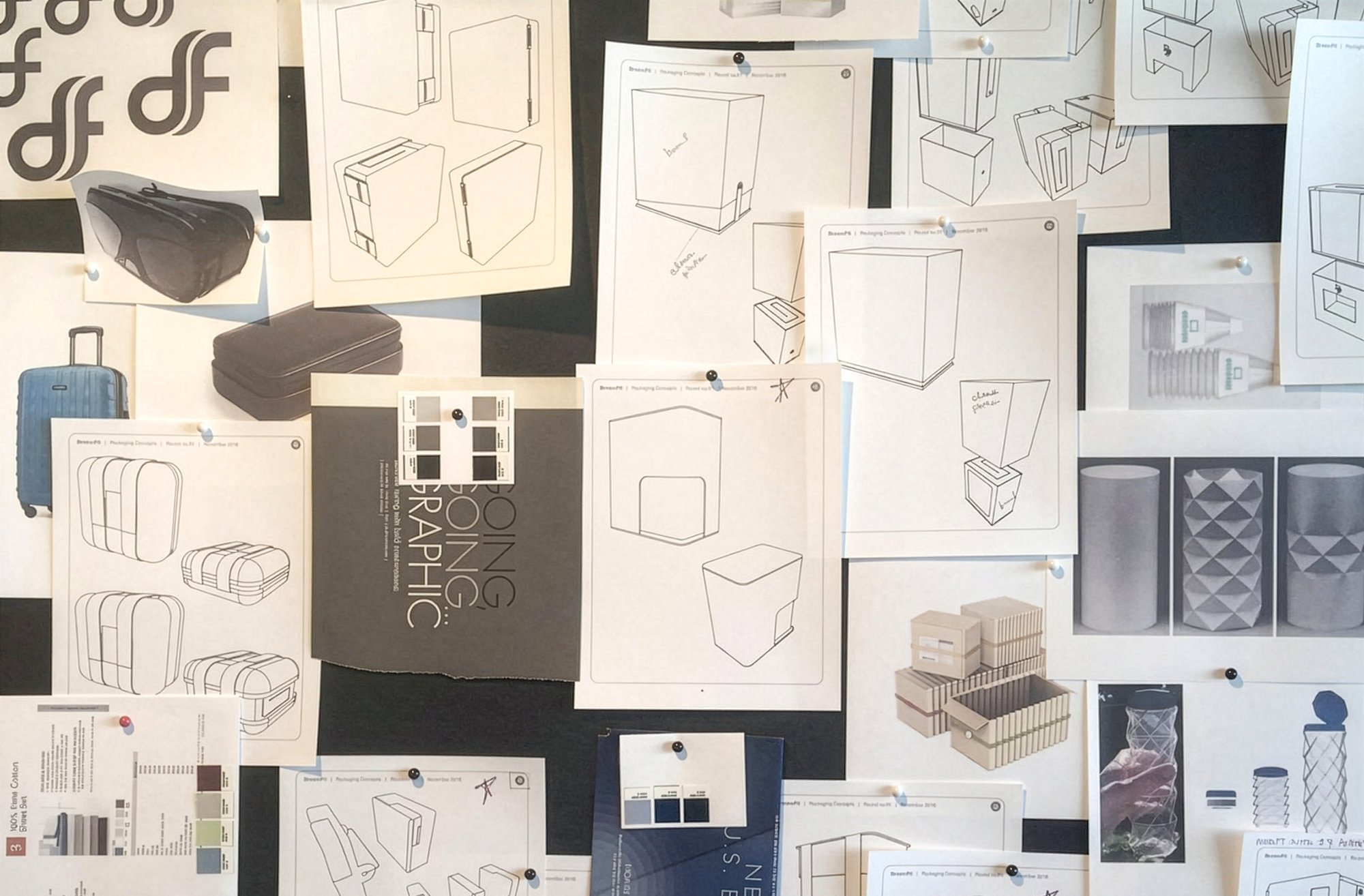 Dream Fit inspiration and sketch wall